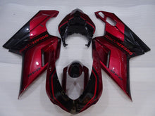 Load image into Gallery viewer, Wine Red and Black Factory Style - Ducati 848 07-11 Fairing Kit
