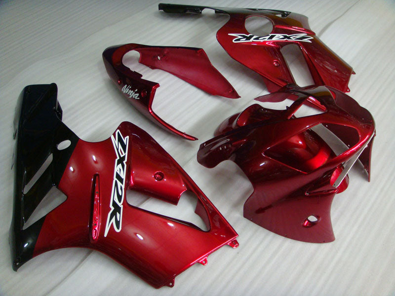 Wine Red and Black Factory Style - NINJA ZX-12R 02-04 Fairing Kit
