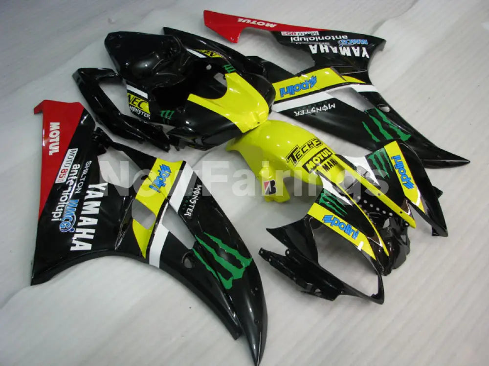 Yellow and Black Monster - YZF-R6 06-07 Fairing Kit Vehicles & Parts > Vehicle Parts & Accessories > Motor Vehicle