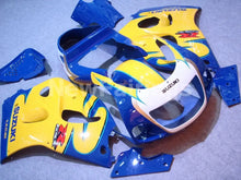 Charger l'image dans la galerie, Yellow and Blue White Corona - GSX-R600 96-00 Fairing Kit -
