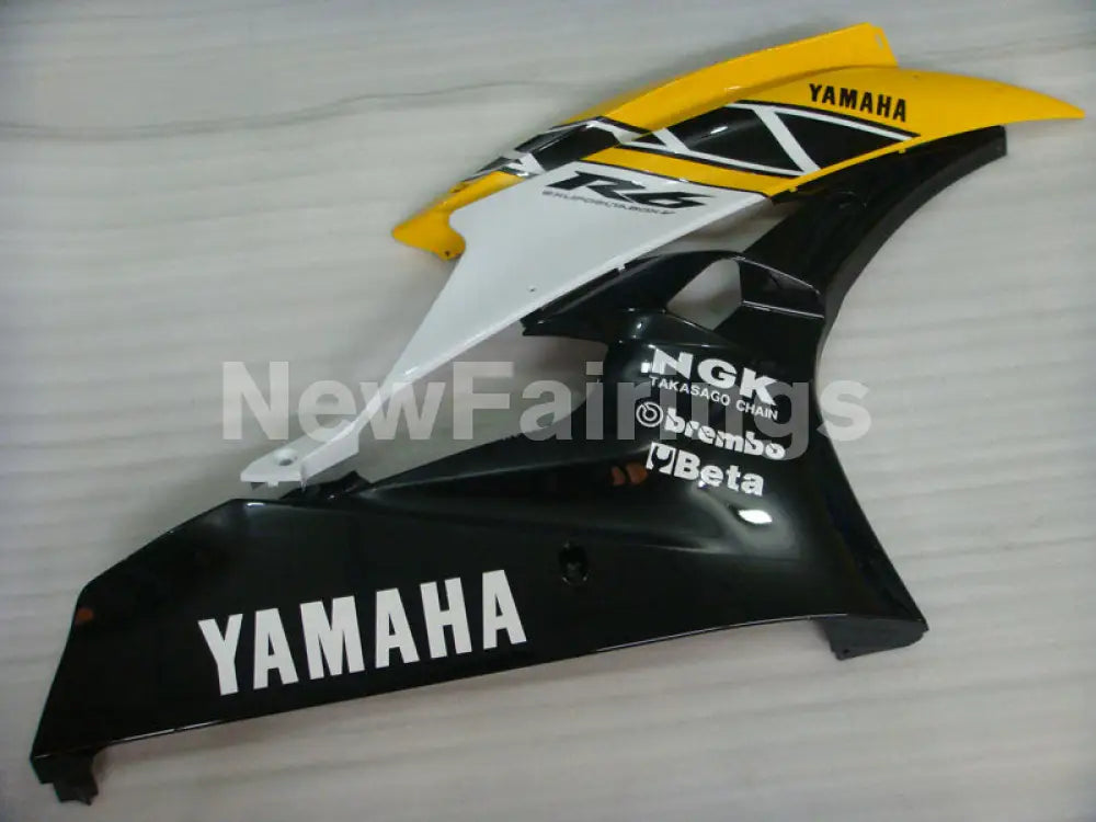 Yellow White and Black Factory Style - YZF-R6 06-07 Fairing Kit Vehicles & Parts > Vehicle Parts & Accessories > Motor