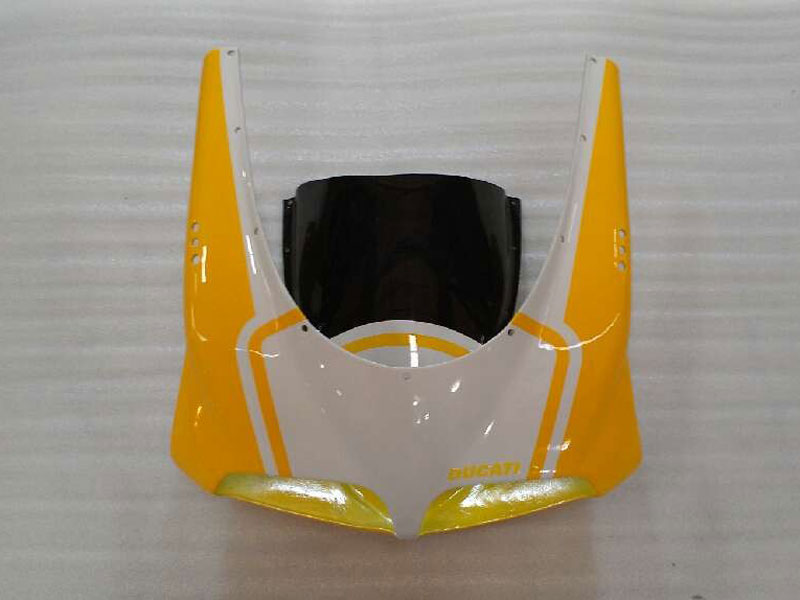 Yellow and White Black Factory Style - Ducati 748 96-02 Fairing Kit